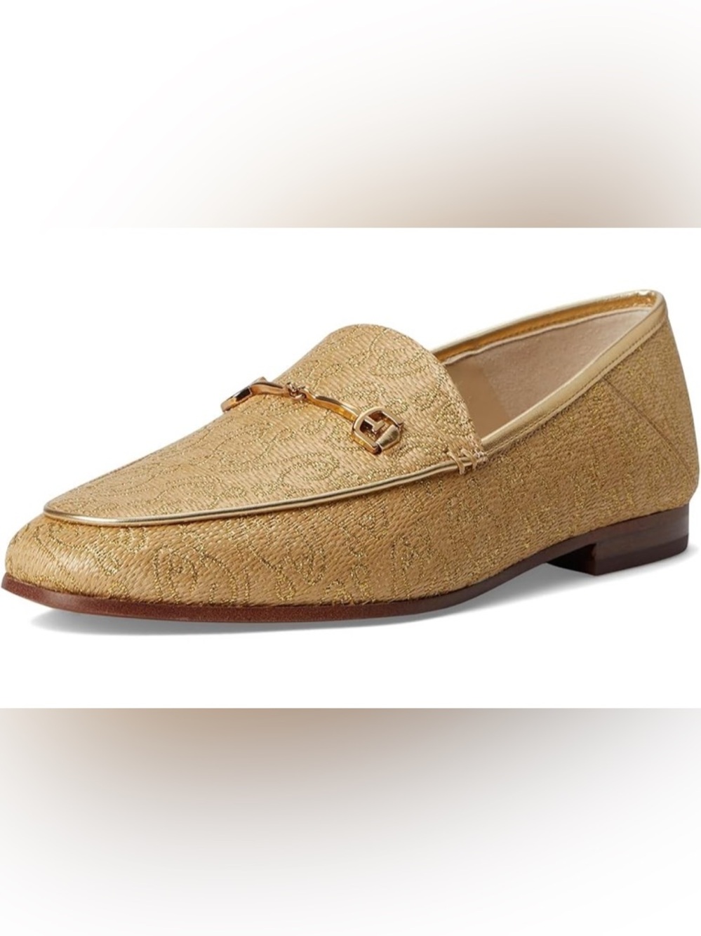 SAM EDELMAN WOMEN'S LORAINE LOAFER TAN - GOLD SE RAFFIA - Picture 2 of 8